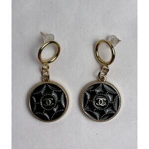 Chanel Black & Gold Earrings